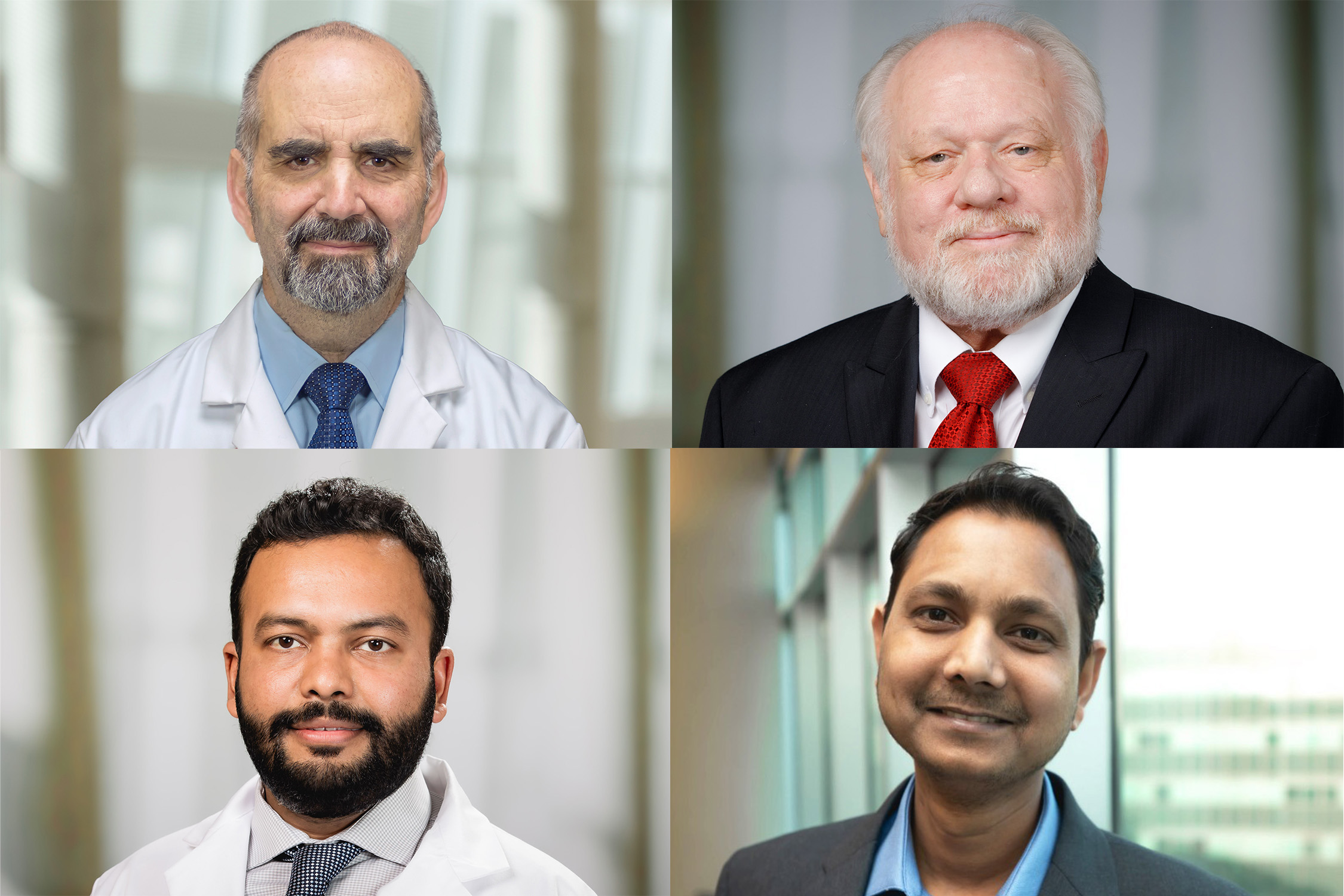 From top left clockwise&comma; study authors include Howard Gendelman&comma; MD&semi; Lee Mosley&comma; PhD&semi; Jatin Macchi&comma; PhD&semi; and Pravin Yeapuri&comma; PhD