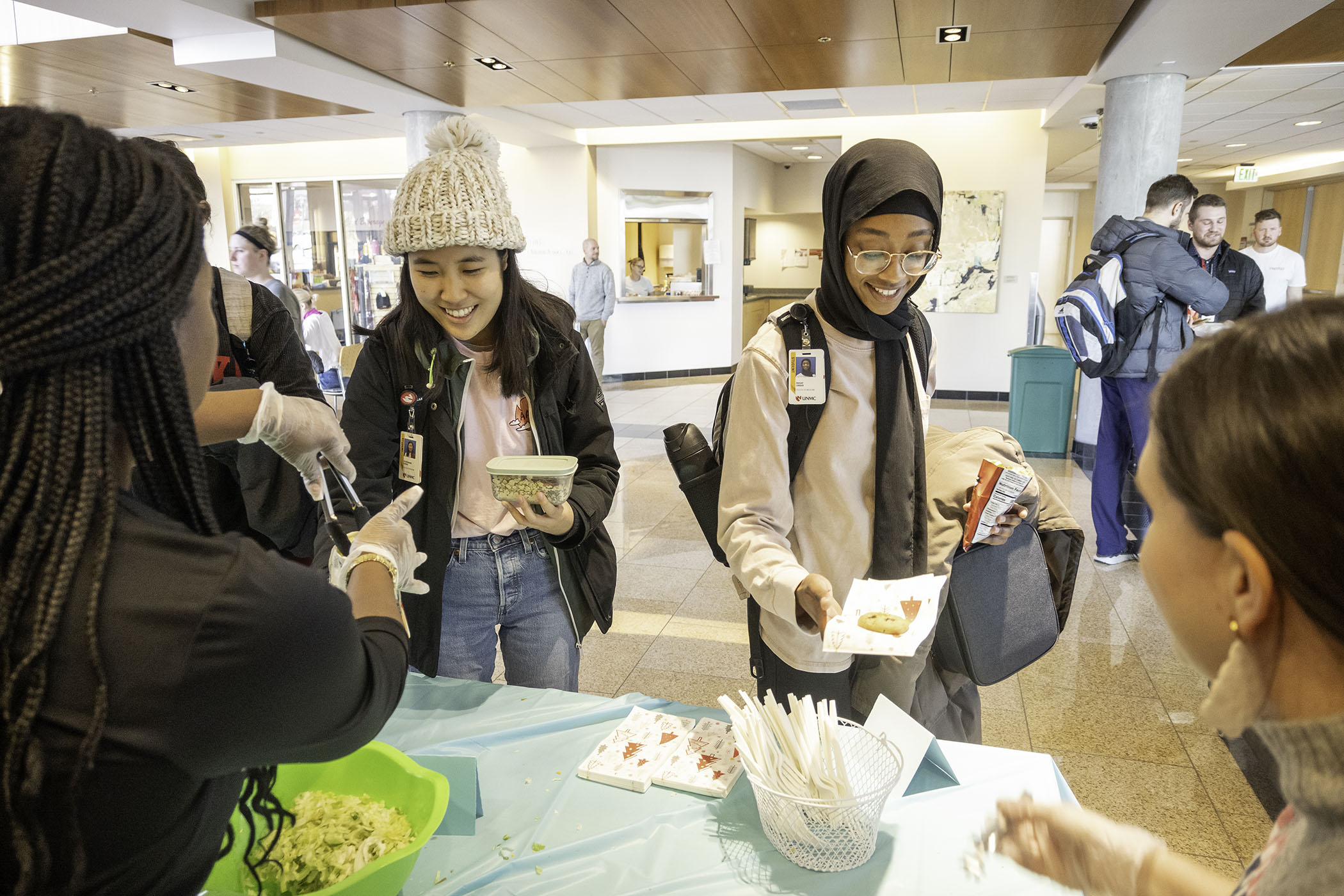 Students enjoyed walking tacos&comma; offered by the UNMC Department of Strategic Communications in the Sorrell Center&period;