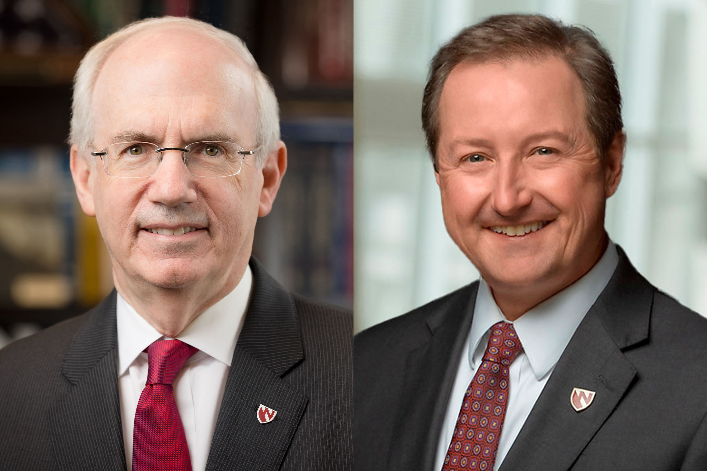 UNMC Chancellor Jeffrey P&period; Gold&comma; MD&comma; and Chris Kratochvil&comma; MD&comma; UNMC’s vice chancellor for external relations