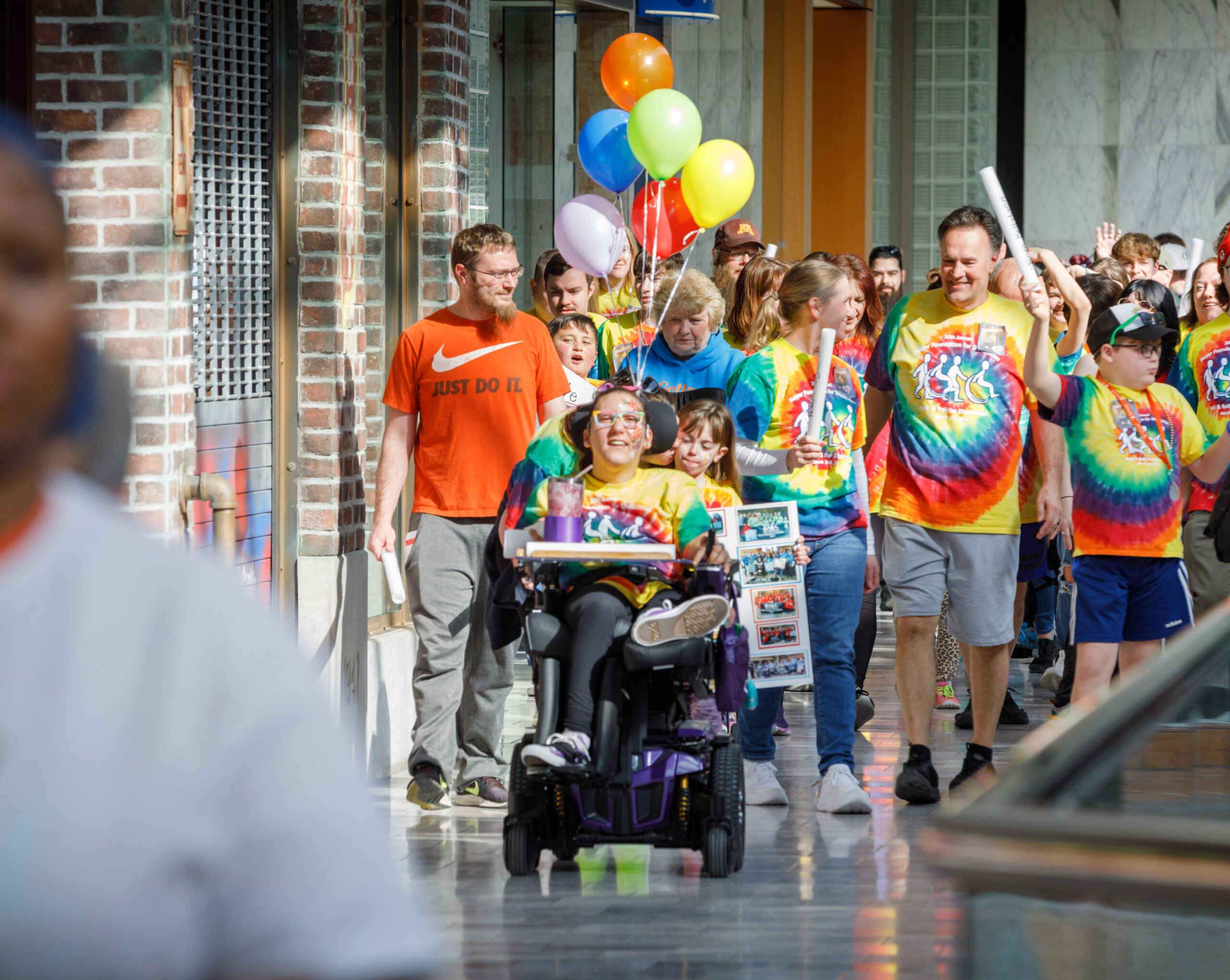 More than 400 people participated in the Walk & Roll for Disabilities at Oak View Mall&period;