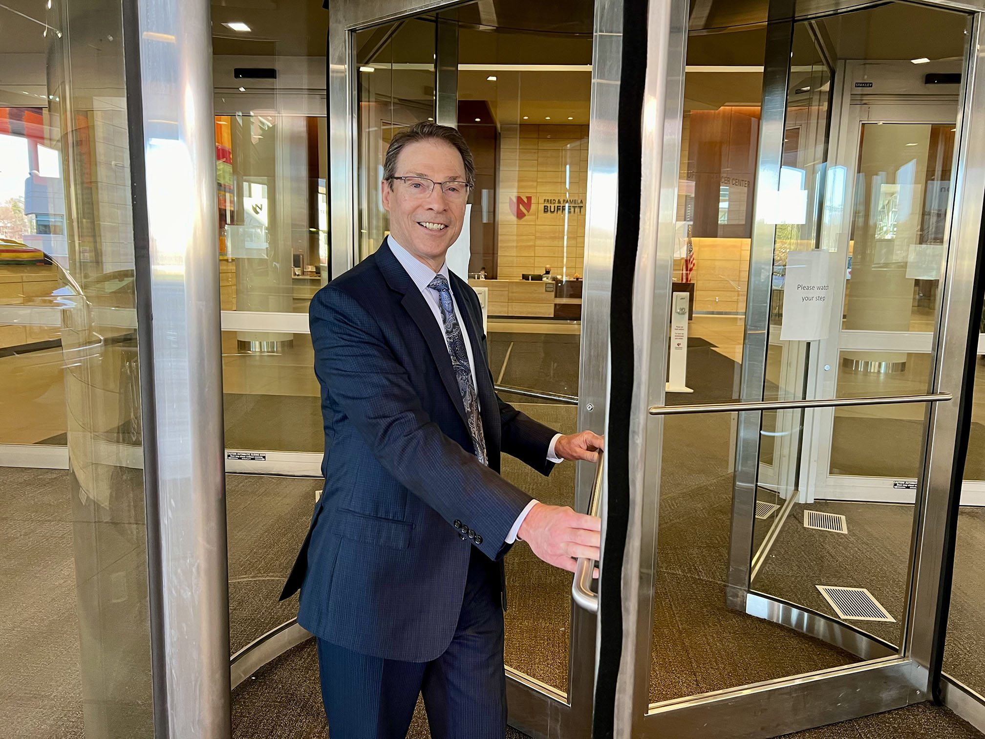 Kyle Meyer&comma; PhD&comma; dean of the UNMC College of Allied Health Professions&comma; likens accreditation throughout the college as a perpetual revolving door&period;