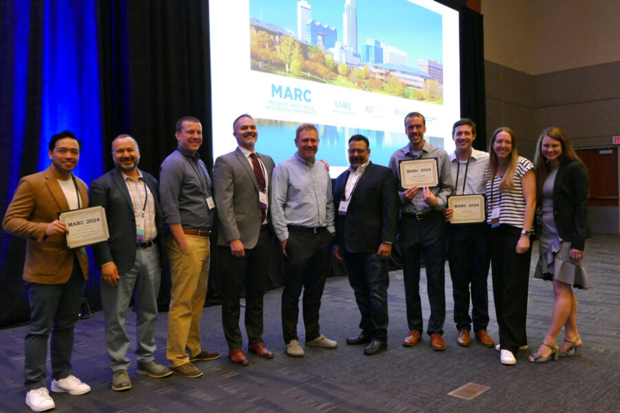 Department of Anesthesiology residents and faculty leadership at the MARC awards ceremony&period;