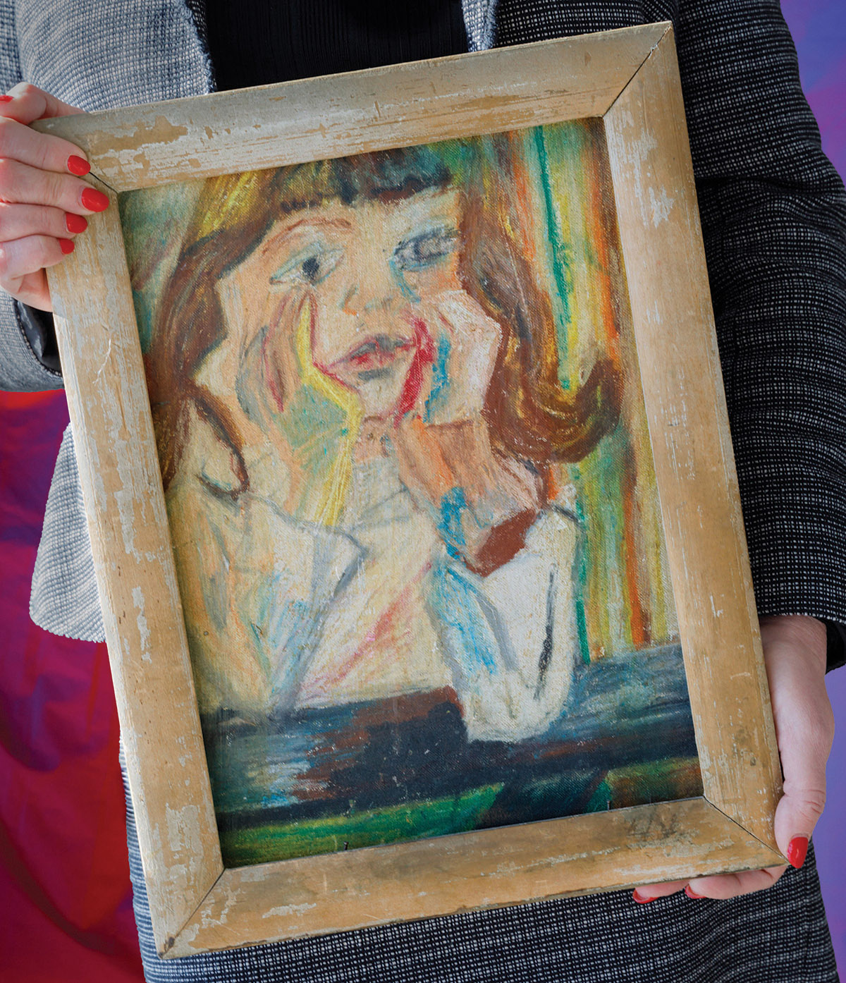 One of Dr. Michele Balas’ most cherished keepsakes is a childhood portrait, painted by her mother on a day when her daughter was home sick. The painting is a mainstay in Dr. Balas’ office at UNMC.