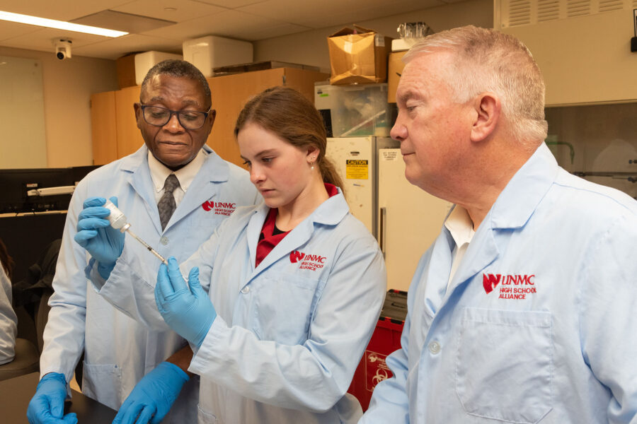 Regent Clare experiences High School Alliance on UNMC visit