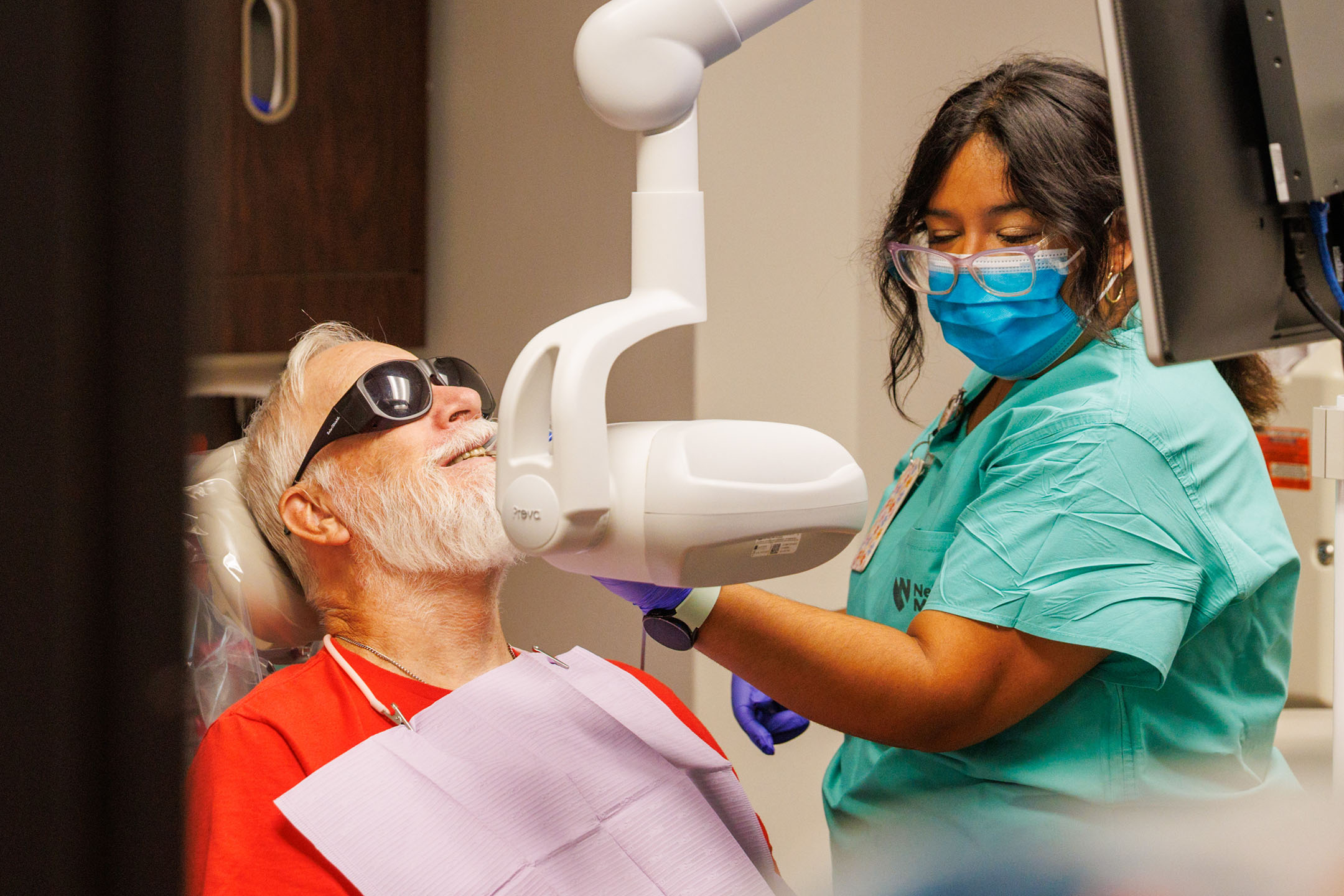 A veteran receives dental care