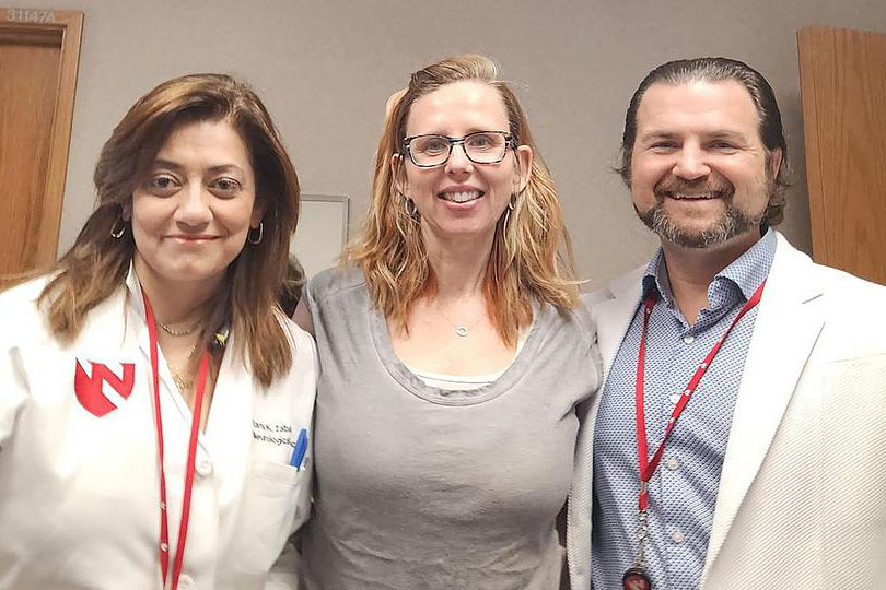 From left, Rana Zabad, MD, Jan Janisch-Hanzlik and Matt Lunning, DO