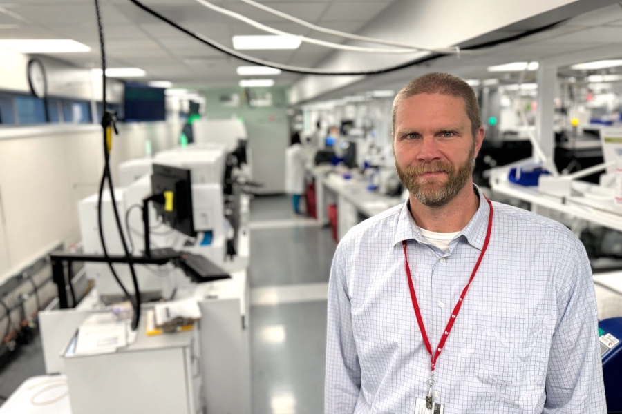 Dr. Scott Koepsell, professor and vice chair of clinical operations for UNMC's Department of Pathology, Microbiology and Immunology