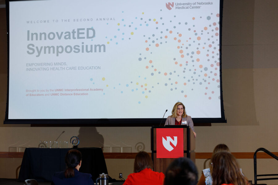 Jane Meza&comma; PhD&comma; speaks at the 2024 InnovatED Symposium&period;