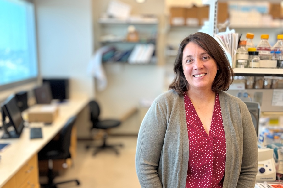 Jennifer Endres, research coordinator in Dr. Ken Bayles' lab