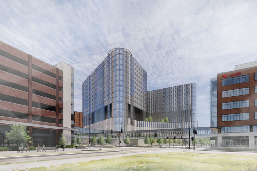 Rendering of the Project Health building