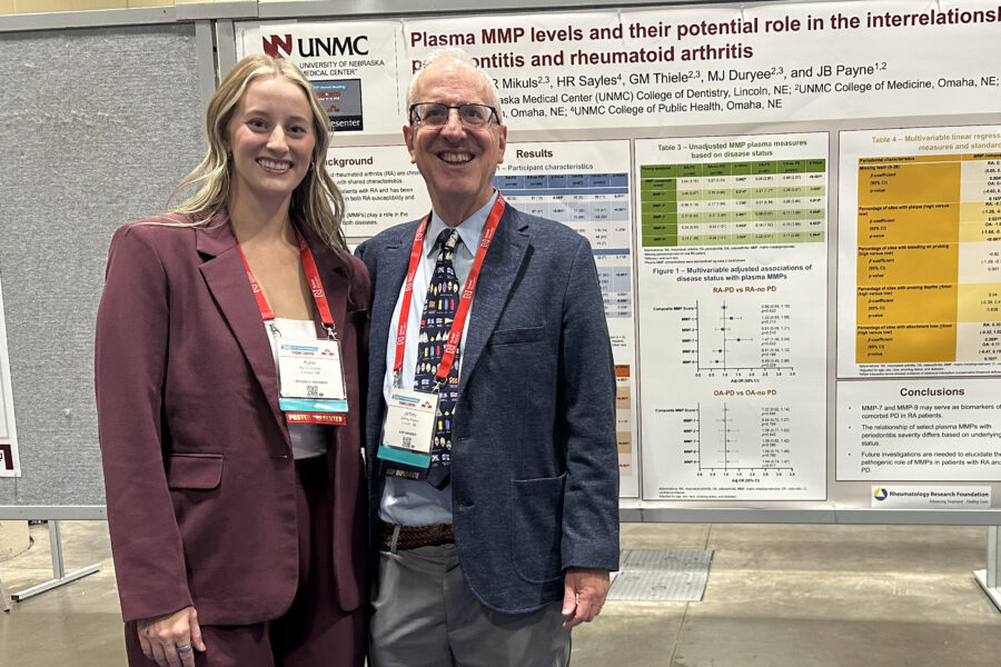 Kylie Sestak&comma; DDS&comma; with mentor Jeffrey Payne&comma; DDS&comma; at the AAP meeting