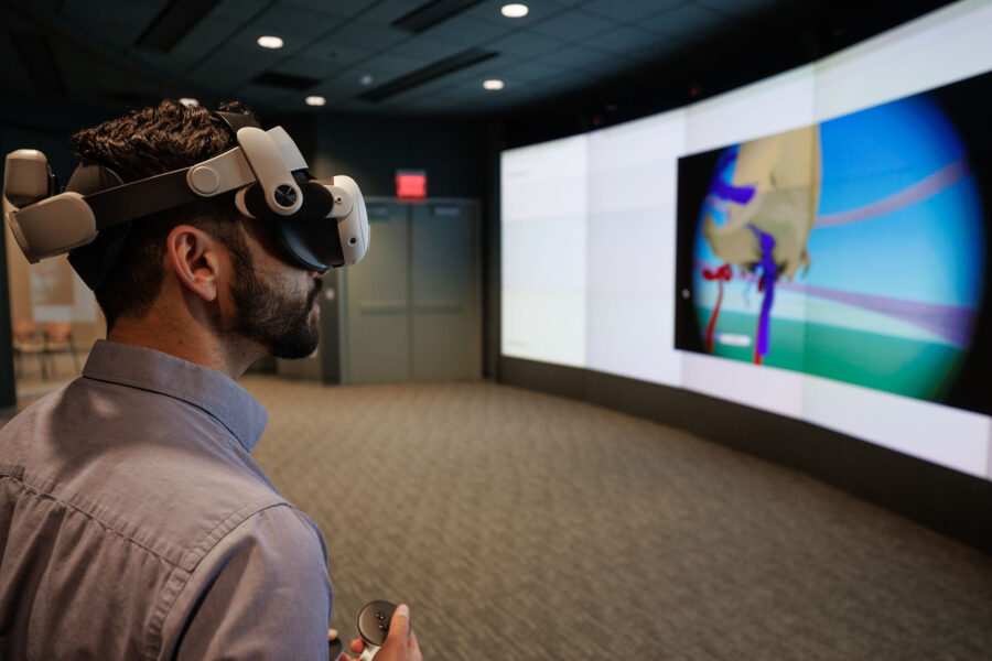 Holographic technology and other multi-site technology was on display at the Davis Global Center during a statewide stroke conference on Sept&period; 26&period;