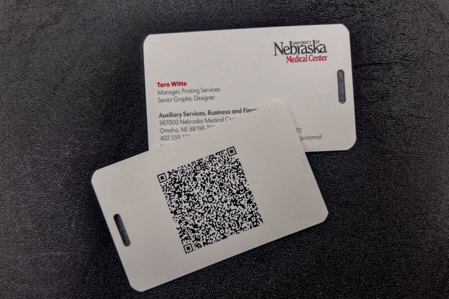 Digital business cards available from UNMC Printing Services