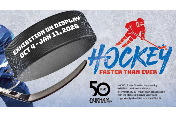 Hockey exhibit logo from Durham museum