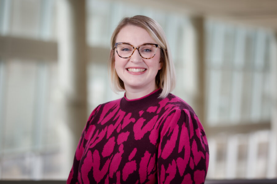 Savannah Bowling&comma; volunteer coordinator at the Munroe-Meyer Institute&apos;s Recreation Therapy Department