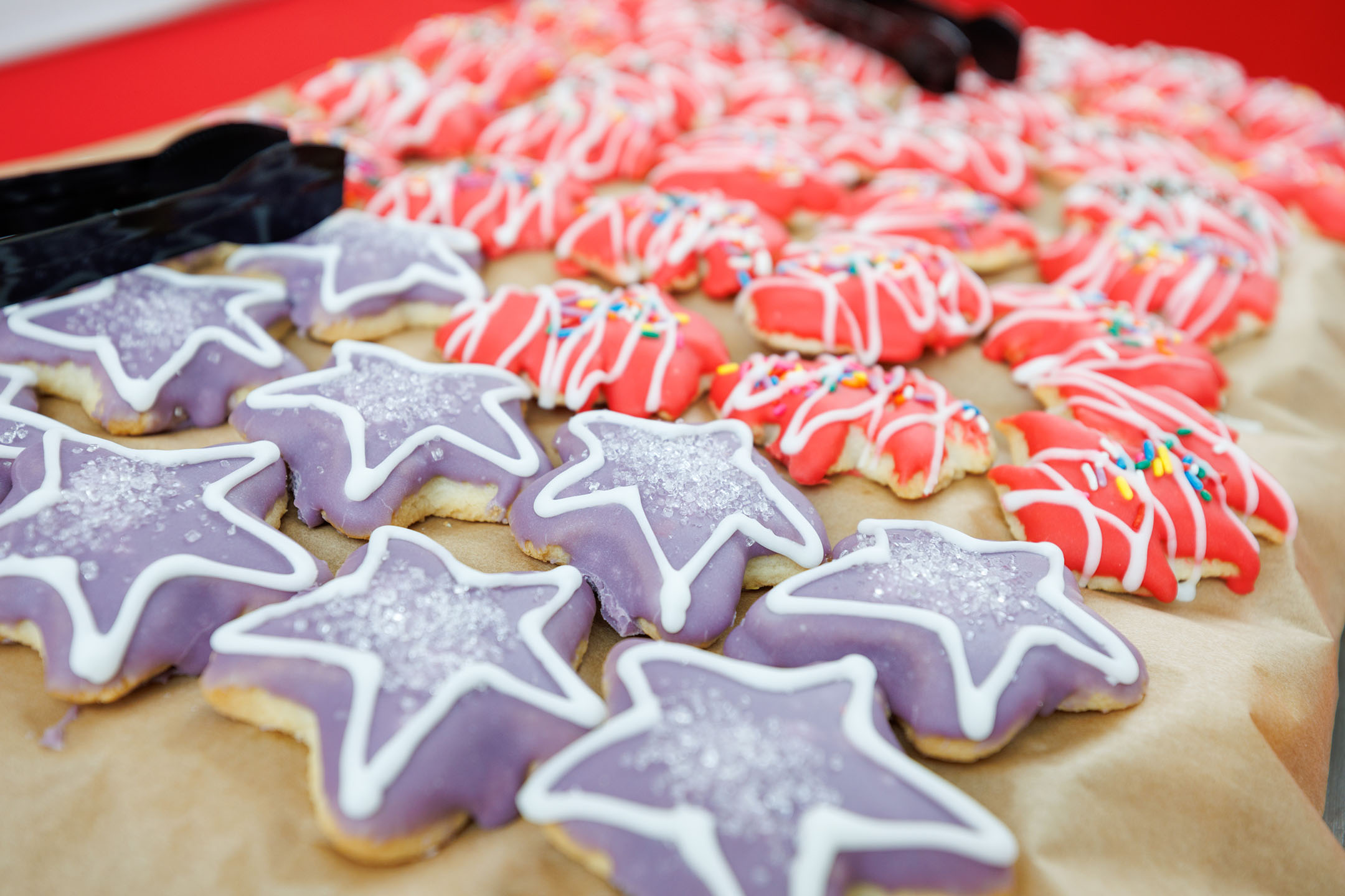 Images of holiday frosted cookies