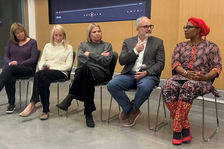 The Nov&period; 24 event at The Catalyst featured a panel discussion involving professionals from UNMC&apos;s Global Center for Health Security and Pipeline Worldwide&period;