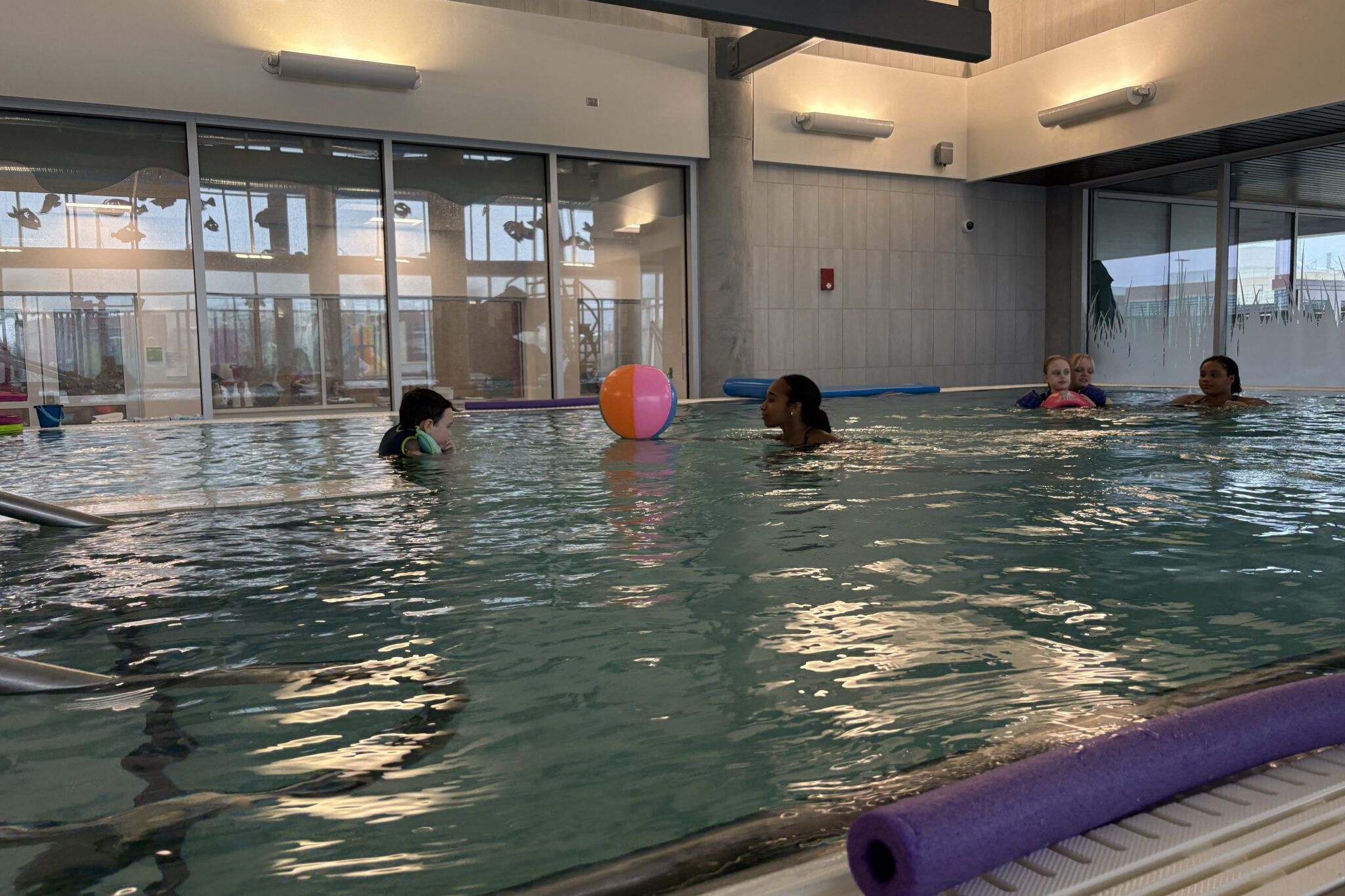 Campers swim during MMI’s annual Winter Camp. During the day-long sessions, campers also took part in cooking, music, and arts and crafts. 