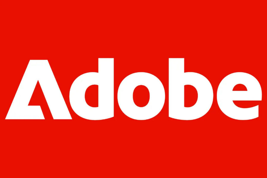 The Adobe logo with the word: Adobe