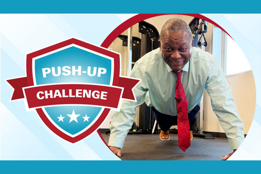 Take on Dr. Davies in the Chancellor’s Push-Up Challenge