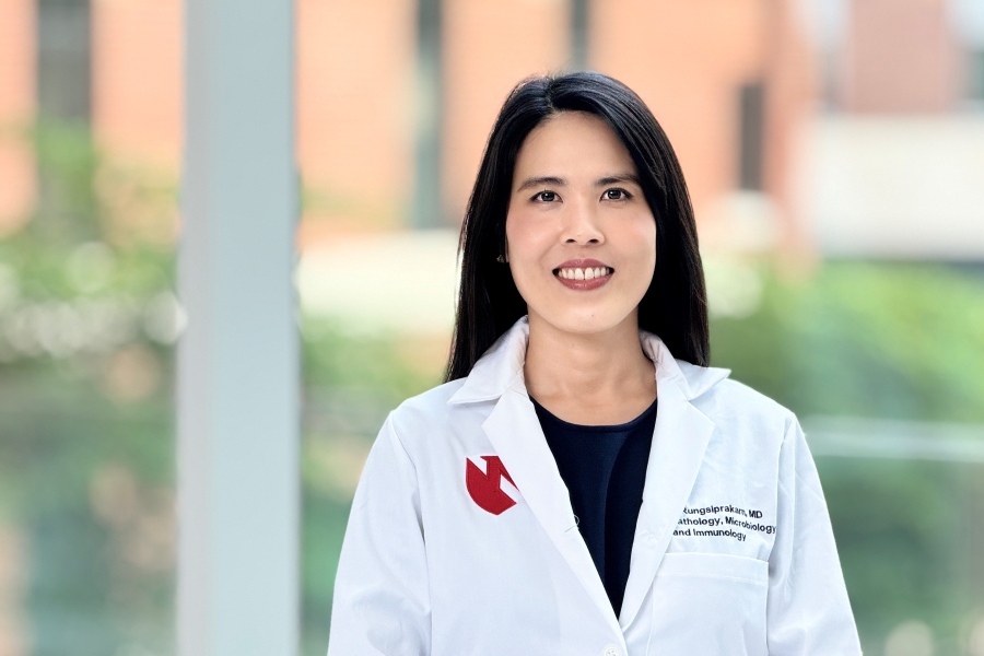 Phassawan Rungsiprakarn&comma; MD&comma; a Laboratory Genetics and Genomics fellow in UNMC's Department of Pathology&comma; Microbiology and Immunology