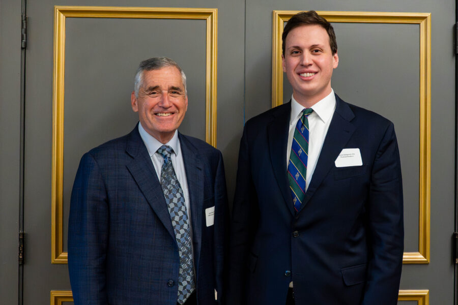 rom left&comma; guest lecturer David Wofsy&comma; MD&comma; and outgoing AOA President Jamal Salaymeh&comma; MD&period;