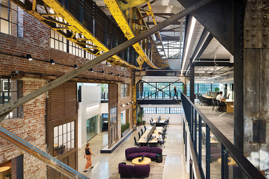 A scene inside the Catalyst building