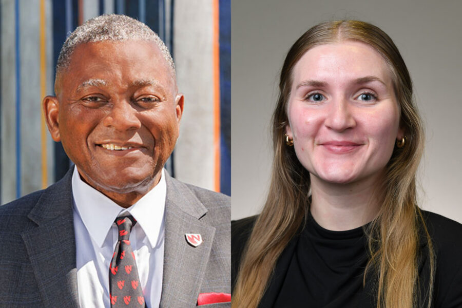 Interim Chancellor H&period; Dele Davies&comma; MD&comma; and Allie Daro