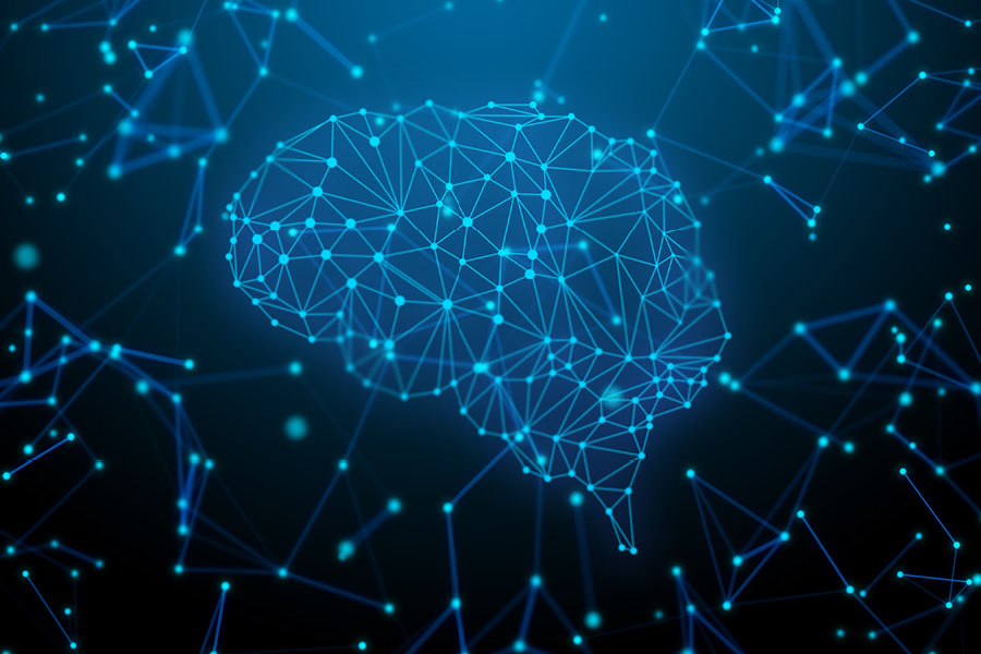 A dot-to-dot image showing the outline of a brain, reflecting the annual meeting's neuroscience focus.