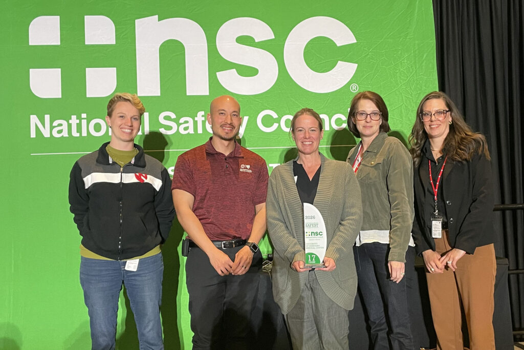 From left, environmental health and safety team members Jackie Hollinger, Decature Banker, Jenna McKenzie, Molly Hadan and Kelly Johnson. 