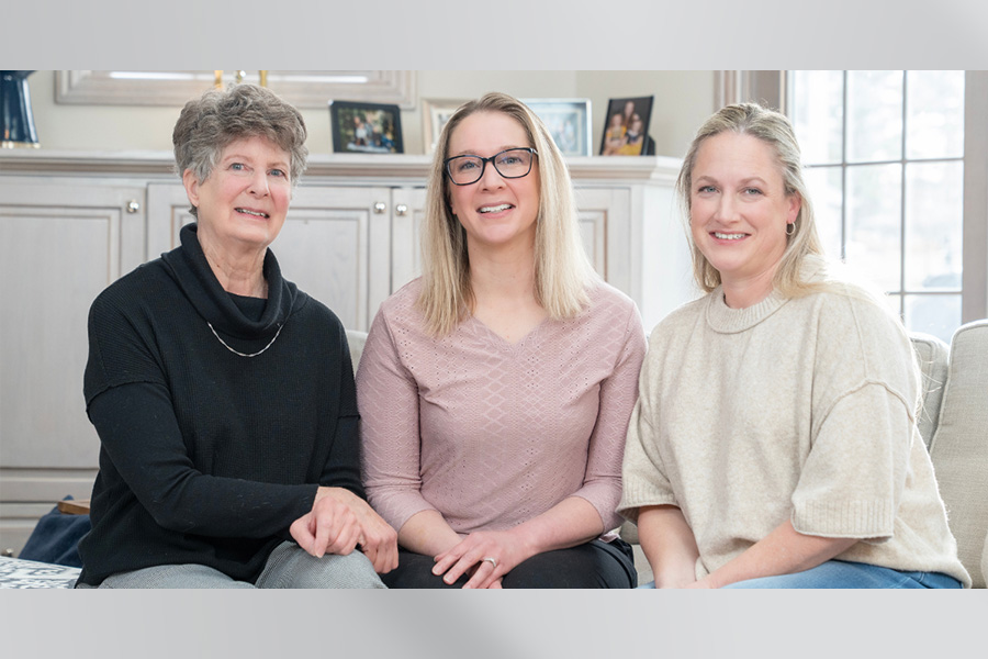 From left&comma; Carole Hunt with her daughters Erin Thoman and Kristen Vlasak