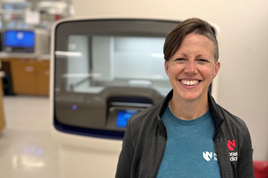 Woman standing in lab