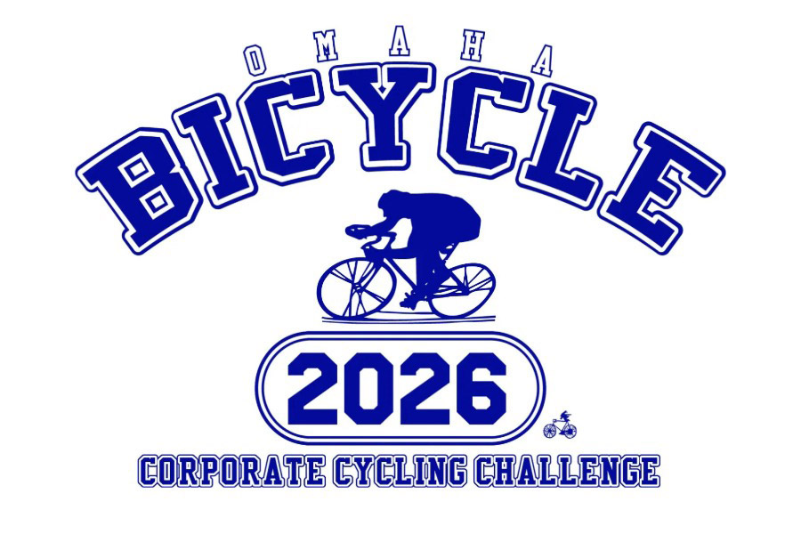 Promotion with the words Omaha Bicycle 2026 Corporate Cycling Challenge