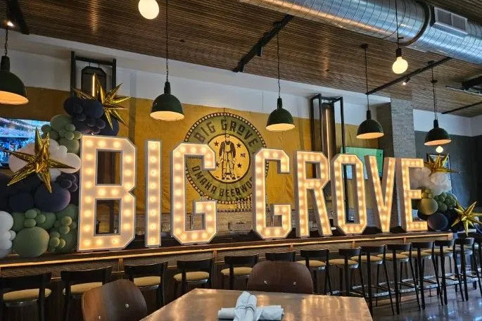 Big Grove Brewery's Union Room, located in the Catalyst Building in the EDGE District