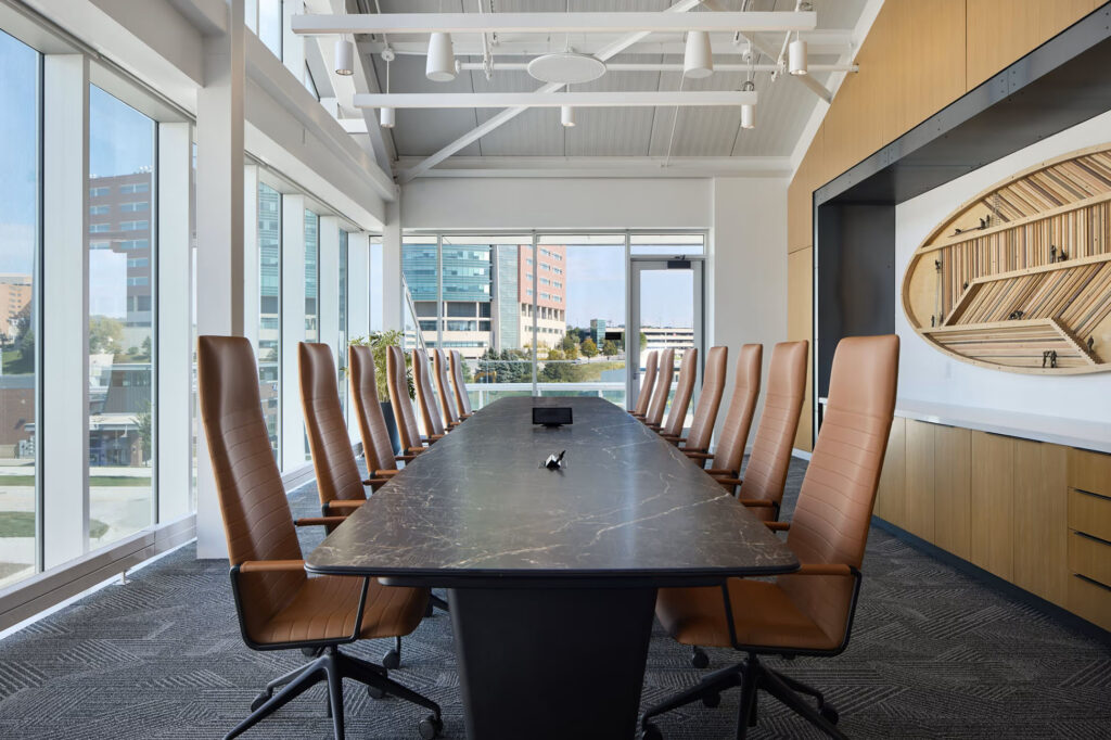 Steelworks Boardroom, located in the Catalyst Building in the EDGE District