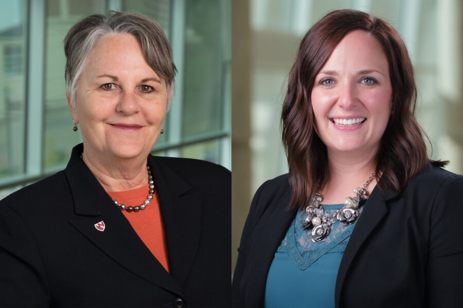 From left&comma; Lynn Buchanan&comma; PhD&comma; and Breanna Hetland&comma; PhD