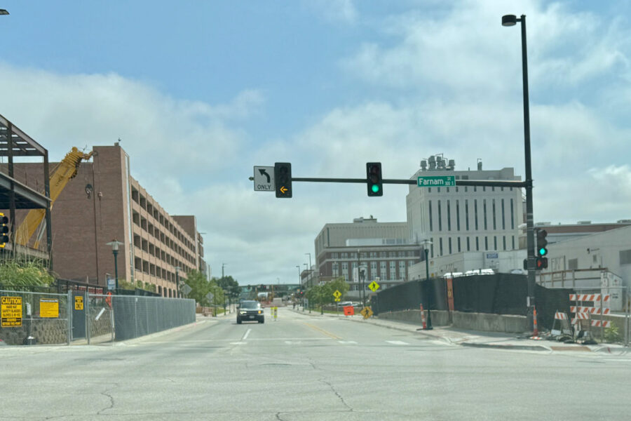 traffic safety roadwork signs and light