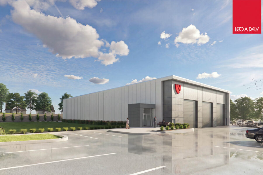 A rendering of the Infectious Diseases Air Transport &lpar;IDAT&rpar; training facility &lpar;Courtesy Leo A&period; Daly&rpar;
