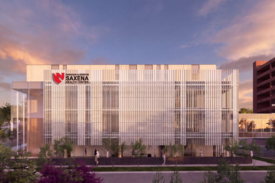 An artist's rending of the the Shikhar and Kristin Saxena Family Health Center&period;