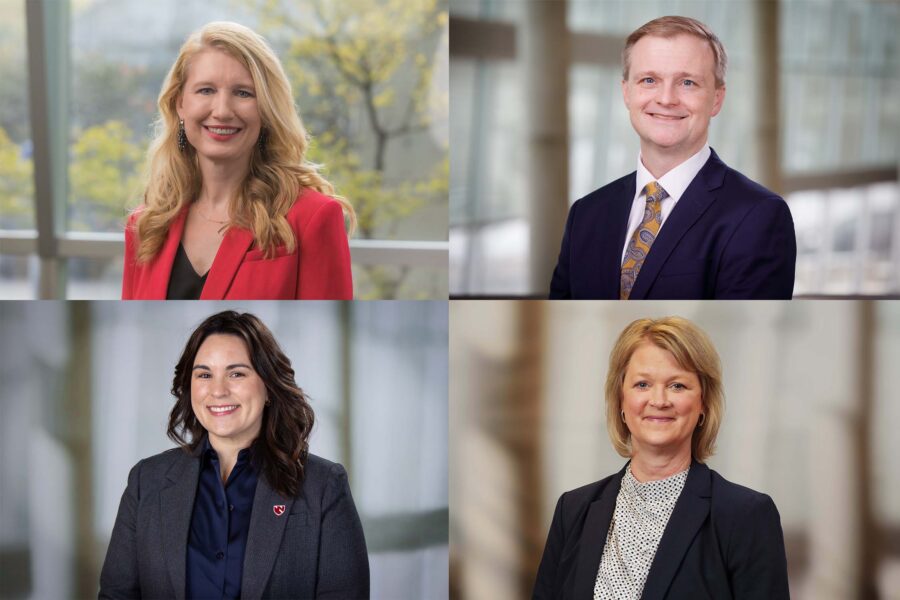 Clockwise from top left&colon; Ann Anderson-Berry&comma; MD&comma; PhD&semi; Russell McCulloh&comma; MD&semi; Sheri Rowland&comma; PhD&comma; and Meghan Wolever