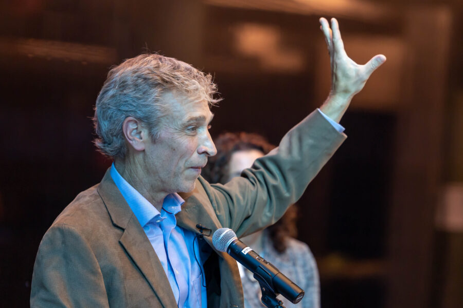 Michael Forsberg speaks at the Healing Arts event held last week at the Davis Global Center&period;