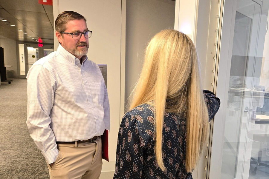 Candidate Darin Tompkins toured the med center campus this month&period;
