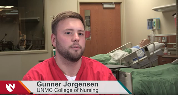 Gunner Jorgensen likes the small town feel of the Norfolk campus.