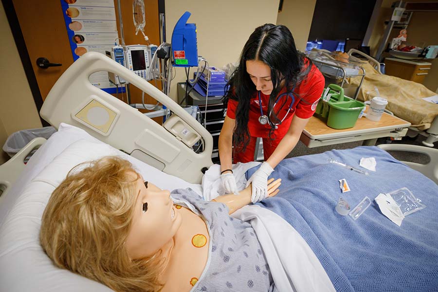 Student in simulation