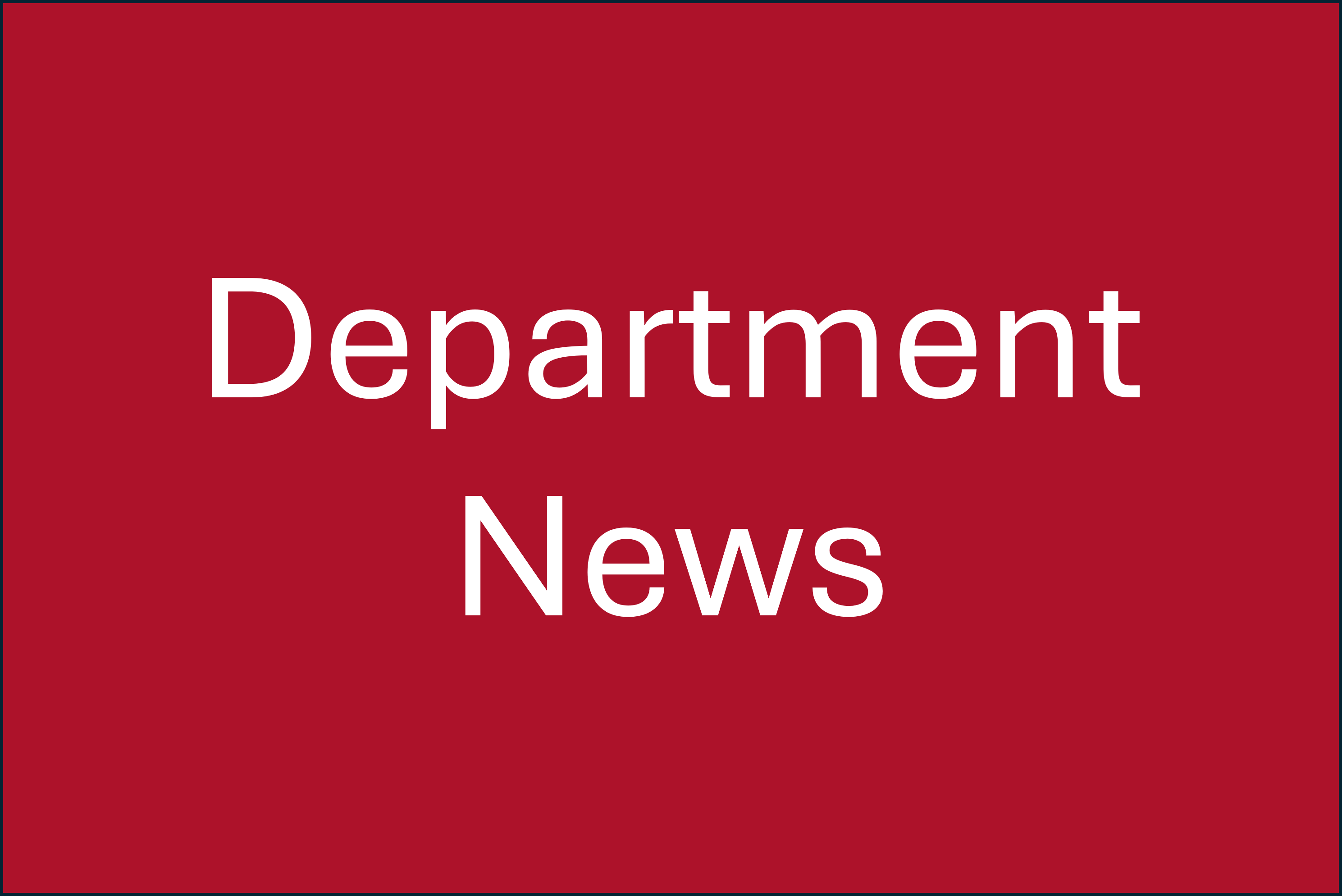 Department News