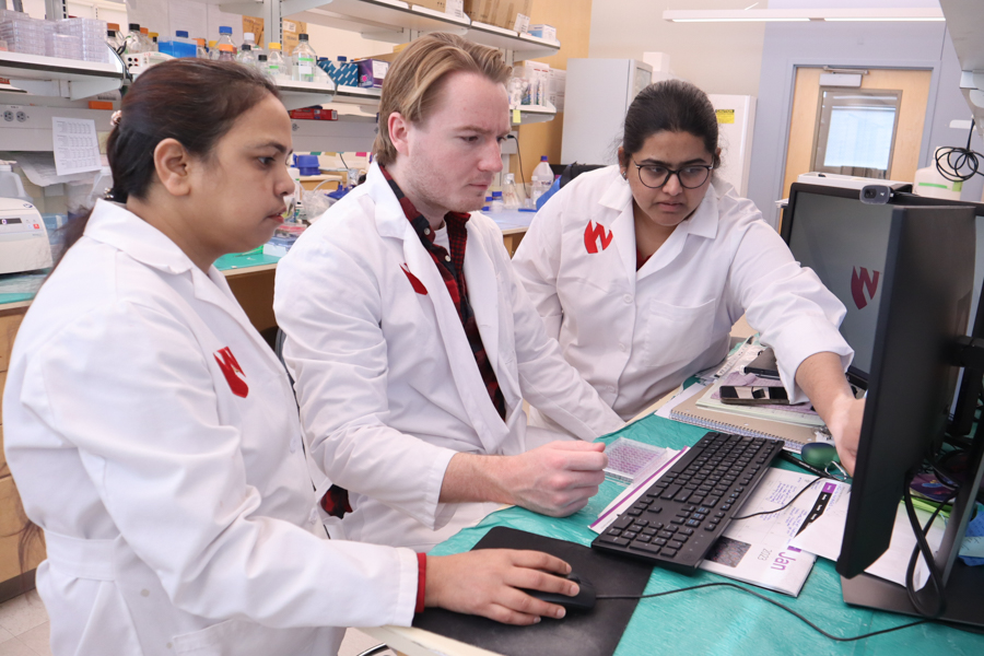 Scientists working in a lab