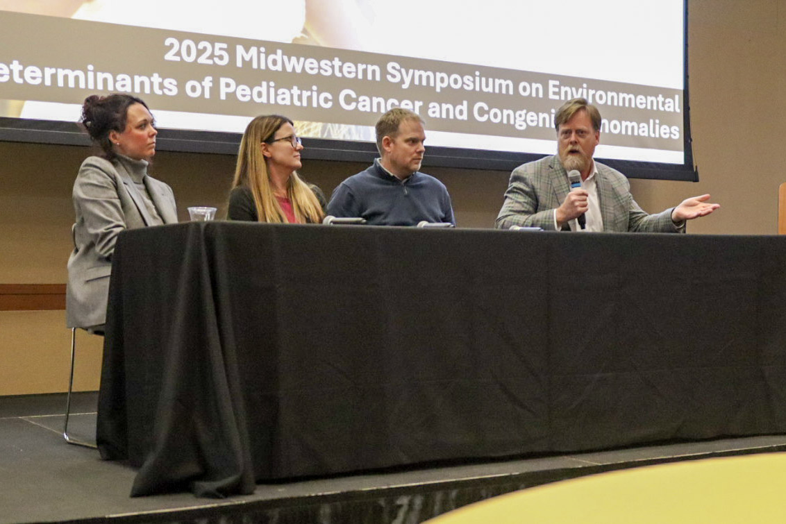 people talking at convention