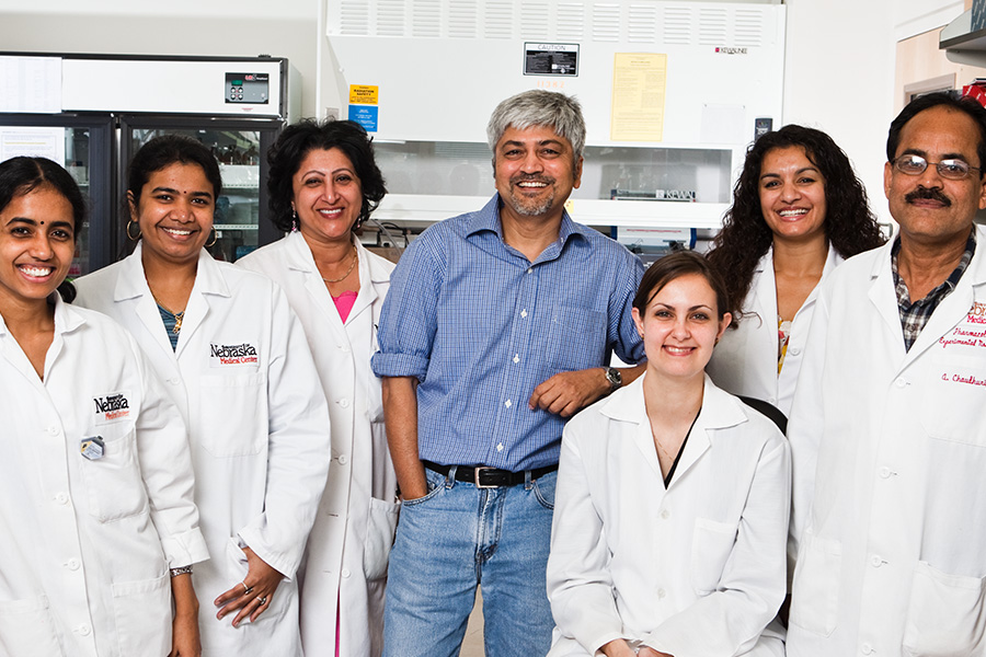 Postdocs and mentors pose for a group picture