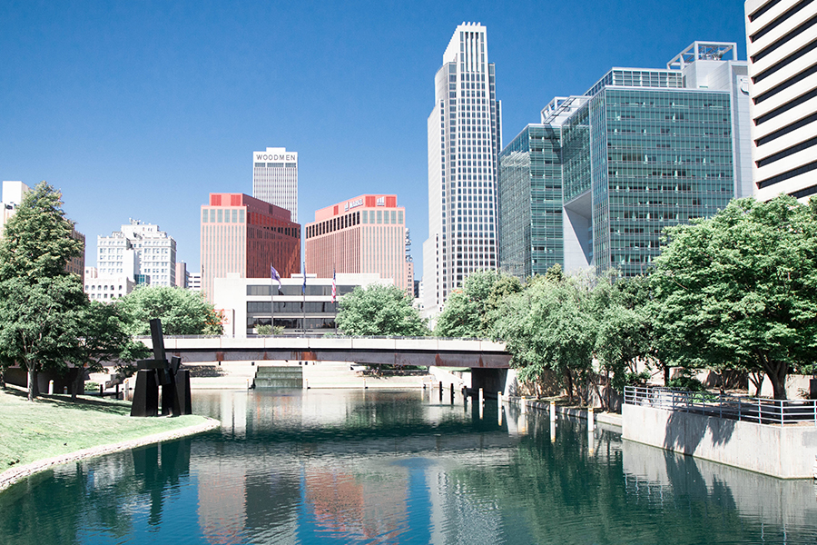 Downtown Omaha landscape taken during the day