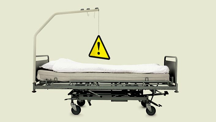 Graphic of a hospital bed.
